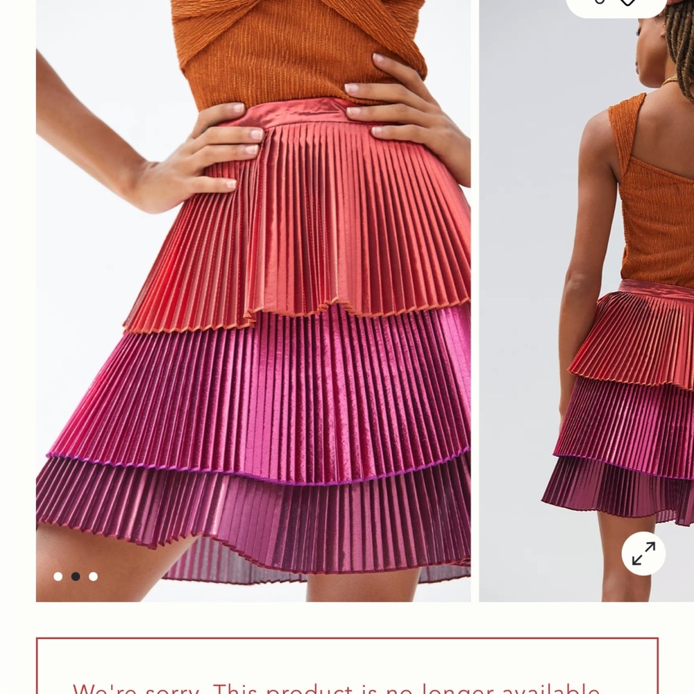 Anthropology Delfi Collective Tiered Mini Skirt